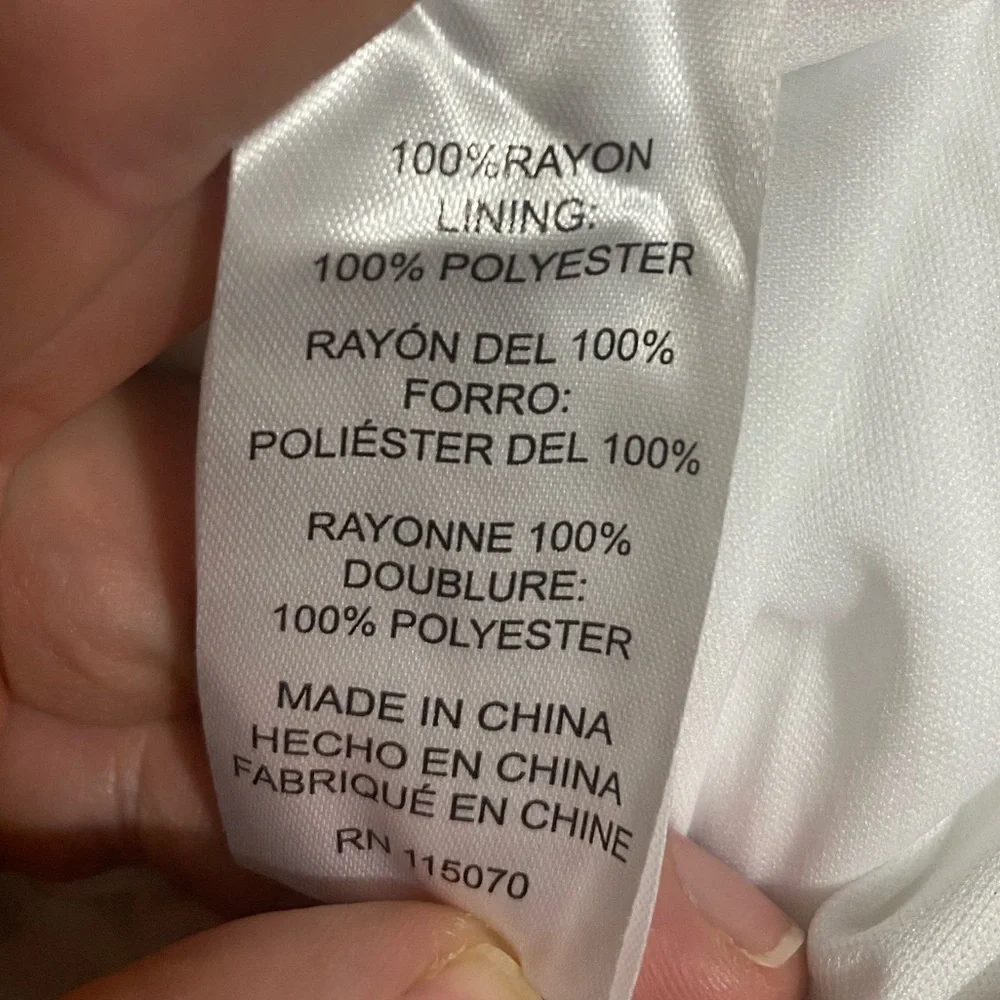 Hailey Lyn Capri Pants Womens Size XL White Fully Lined Boho Tassel Hem Details - Picture 9 of 13